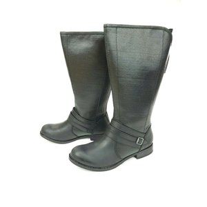 CAT Women's Sabrina Canvas Riding Back Zip Tall Boot - Black P308077 Size 7 M